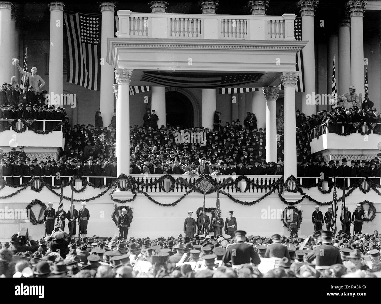 Warren G. Harding Inaguration ca. 1921 Stock Photo