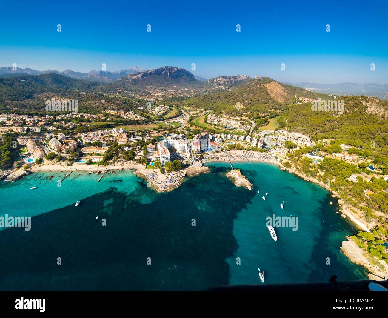Aerial view, Camp de Mar, Majorca, Balearic Islands, Spain Stock Photo Alamy