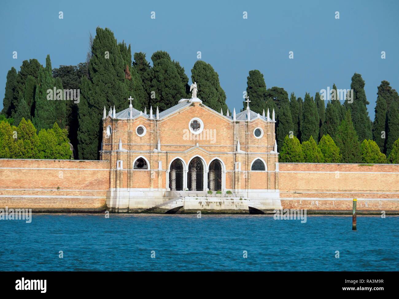 View to the cemetery island San Michele, Venice, Venetia, Italy Stock Photo