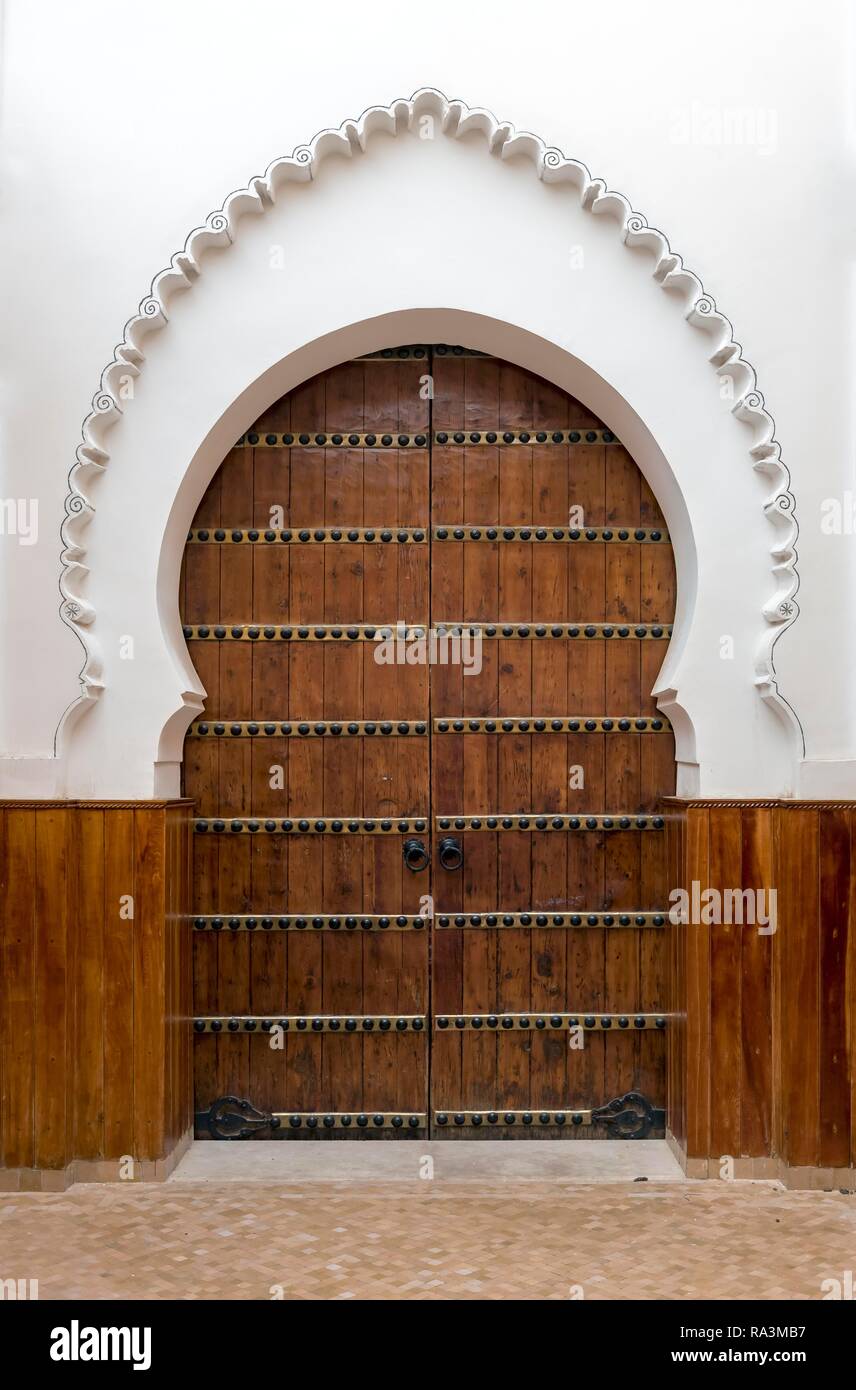 Ornate door, Marrakech, Morocco Stock Photo