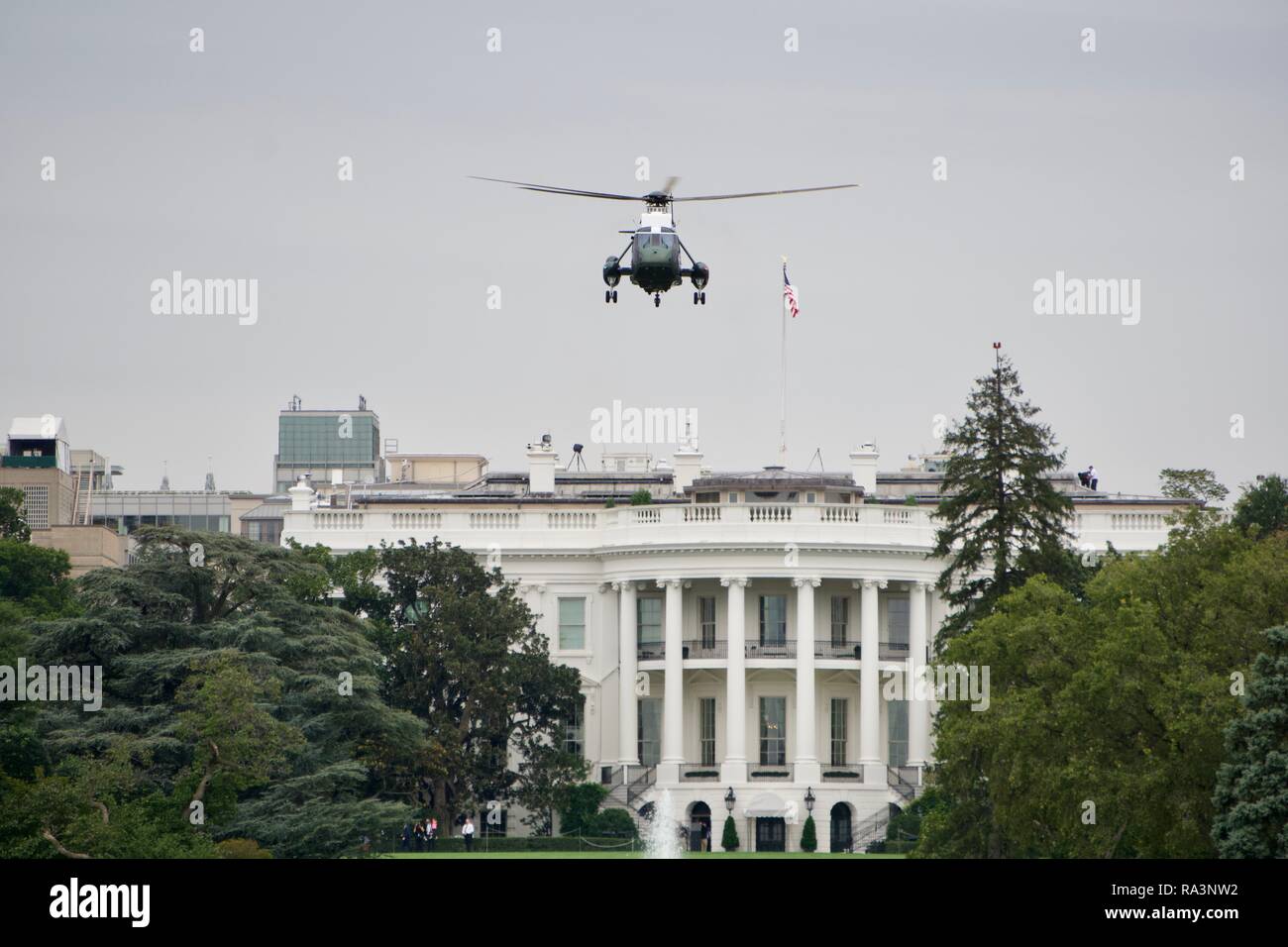 Marine One take off Stock Photo