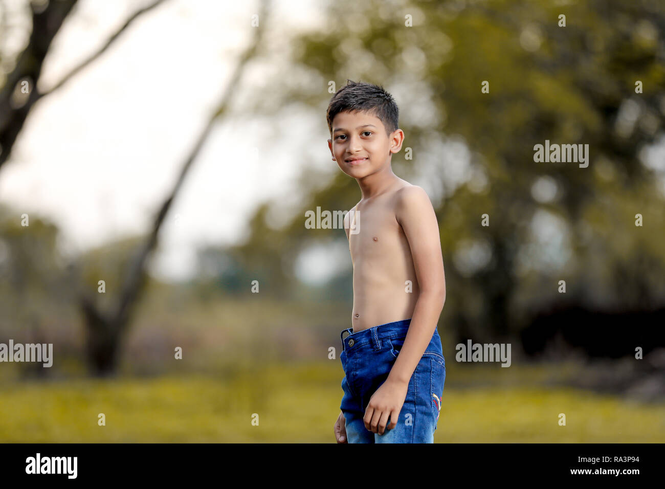 Rural indian child Stock Photo