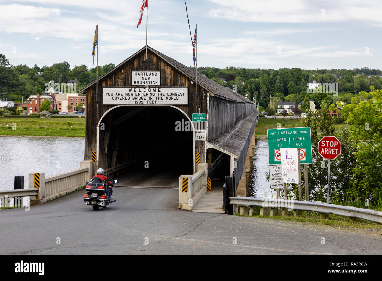 The longest covered bridge in the world in Hartland New Brunswick