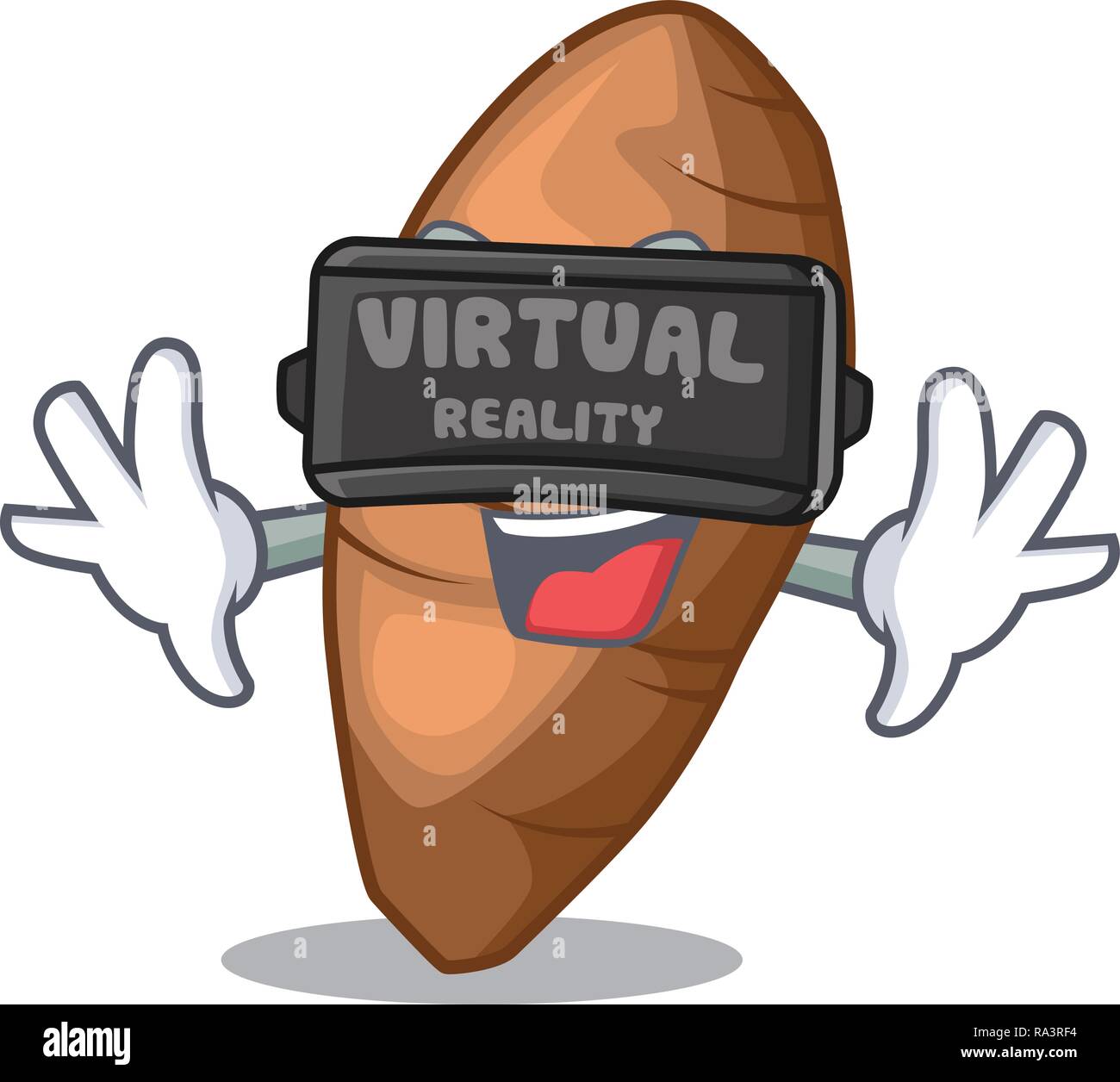 Virtual reality taro tuber isolated in the mascot Stock Vector Image ...