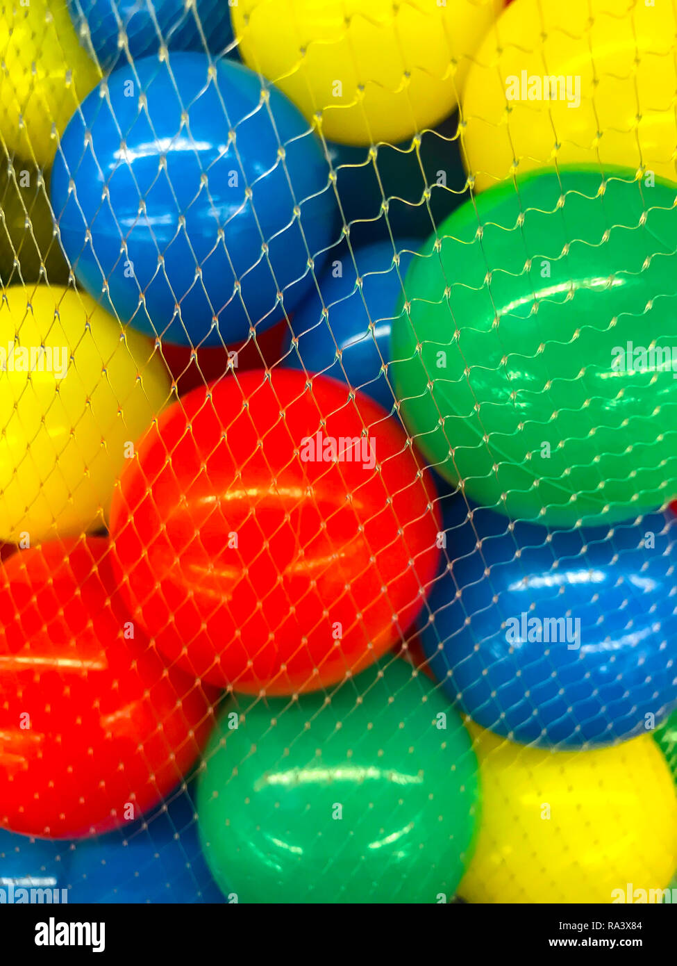 Plastic colored balls in grid. Studio Photo Stock Photo Alamy