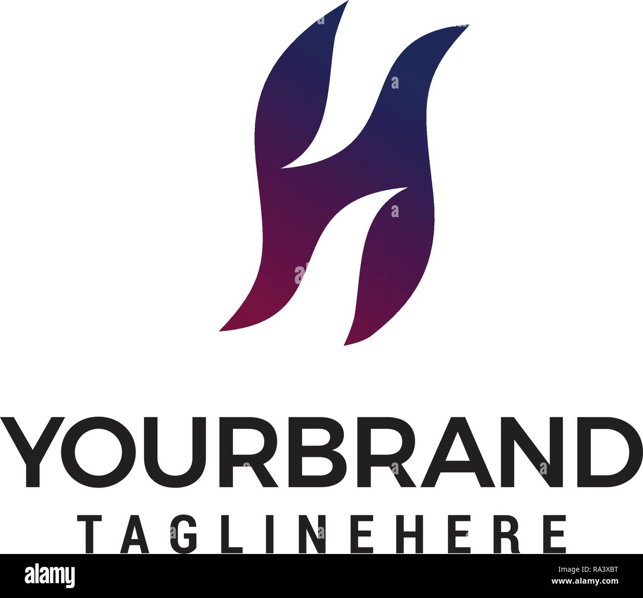 Letter H logo icon design template elements Stock Vector Image & Art ...