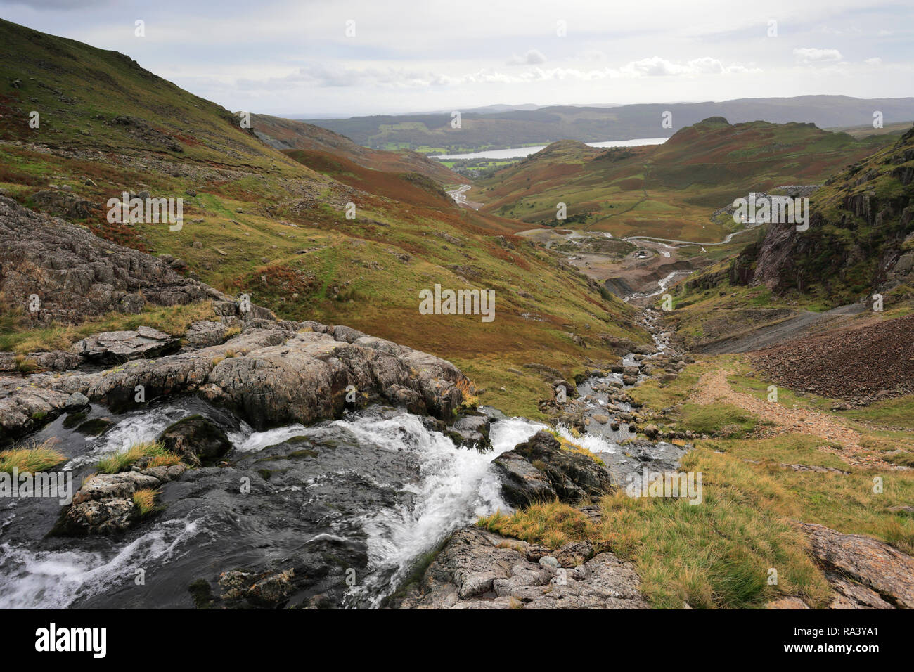 The Copper Mines Valley above Coniston town, Lake District National Park, Cumbria, England, UK Stock Photo
