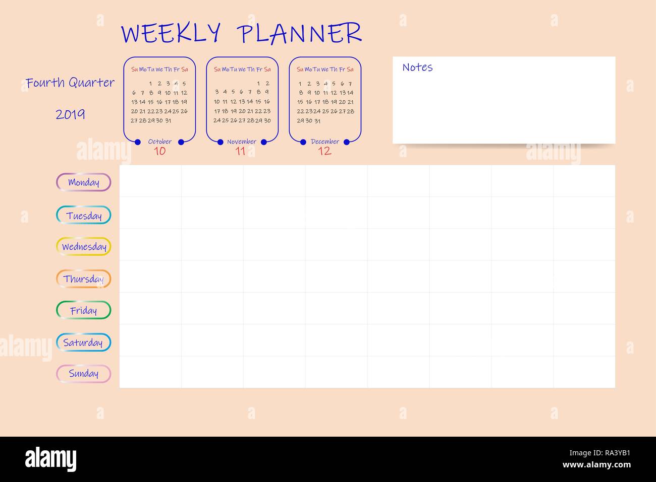 Blank Schedule Chart