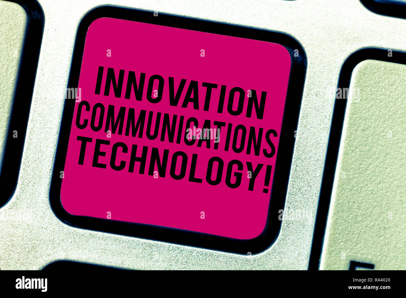 Text sign showing Innovation Communications Technology. Conceptual ...