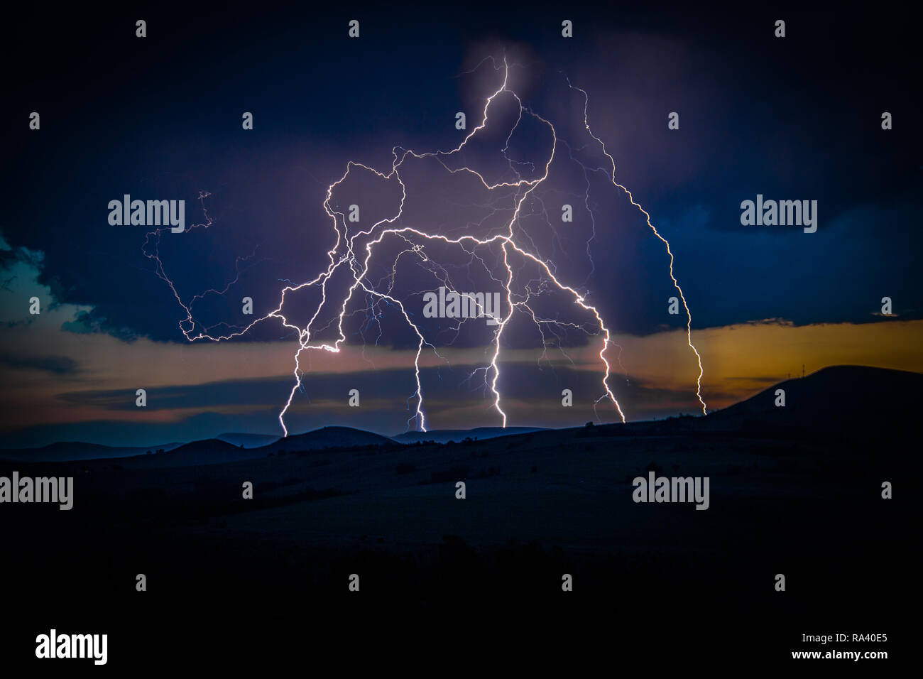 Multiple lightning storm hi-res stock photography and images - Alamy
