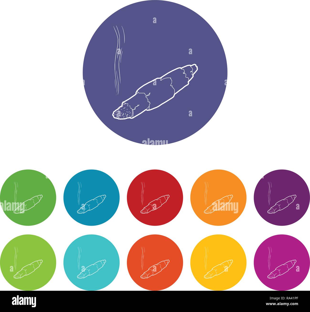 Marijuana joint icons set vector color Stock Vector Image & Art - Alamy