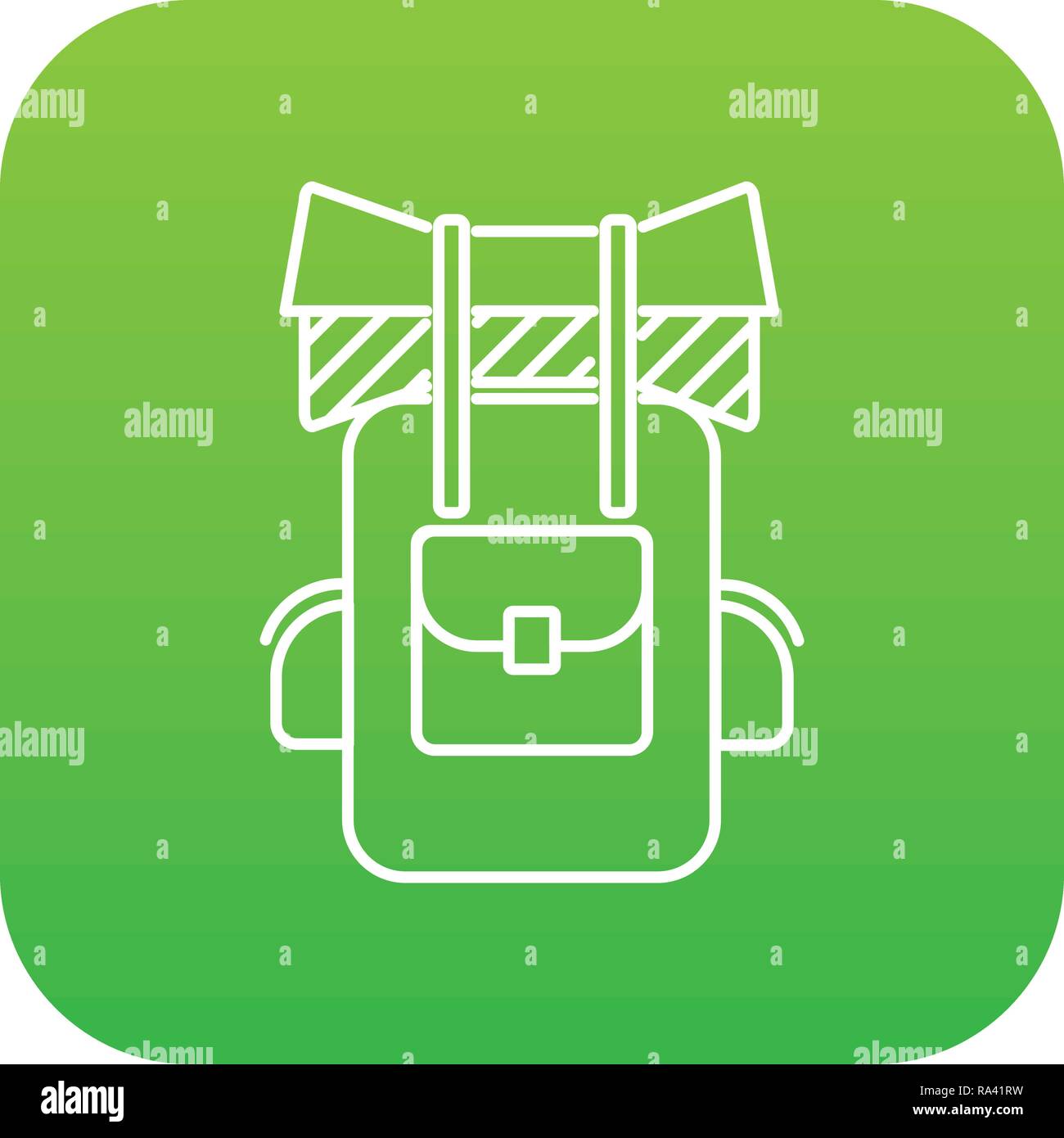 Tourist backpack icon green vector Stock Vector Image & Art - Alamy