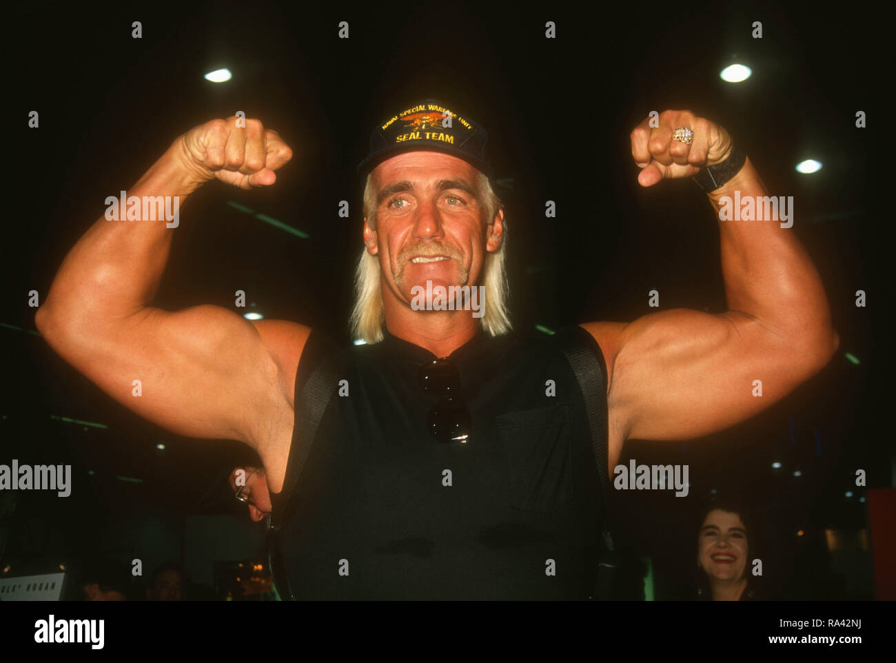 LAS VEGAS, NV - JULY 12: Wrestler Hulk Hogan, aka Terry Gene Bollea attends the 12th Annual Video Software Dealers Association (VSDA) Convention and Expo on July 12, 1993 at the Las Vegas Convention Center in Las Vegas, Nevada. Photo by Barry King/Alamy Stock Photo Stock Photo