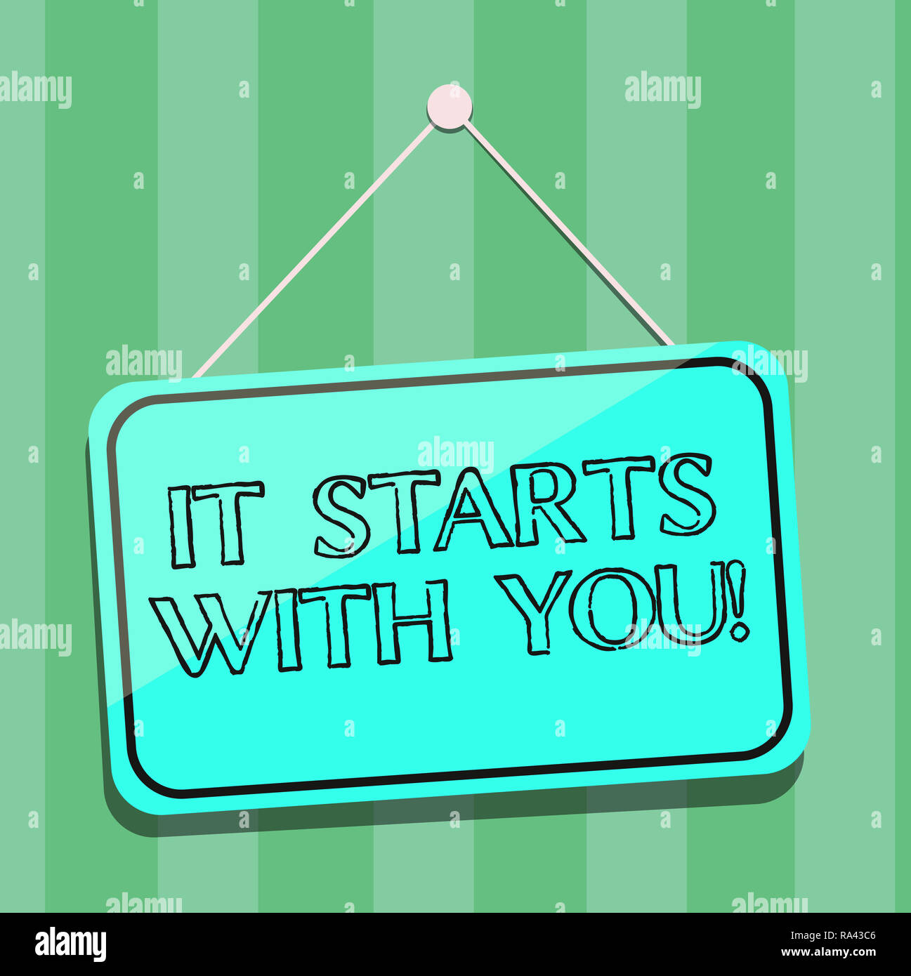 Handwriting Text Writing It Starts With You Concept Meaning