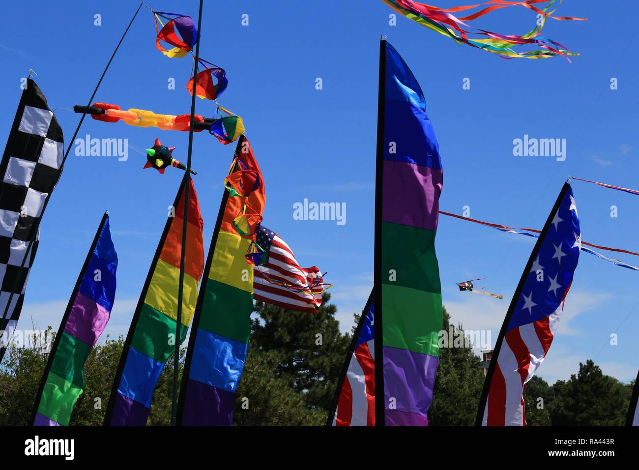 Rainbow Flags and Banners Stock Photo Alamy