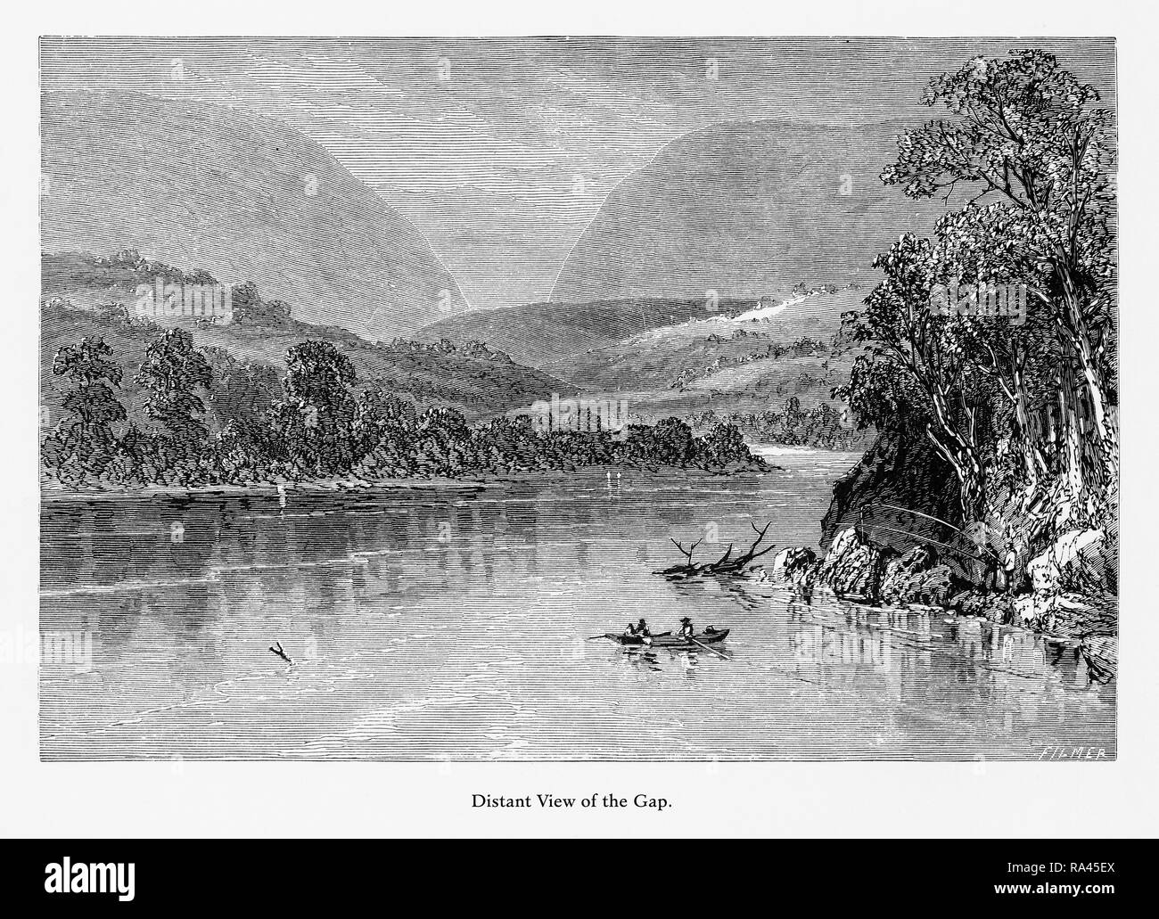 Distant View of the Delaware River Water Gap, Pennsylvania, United