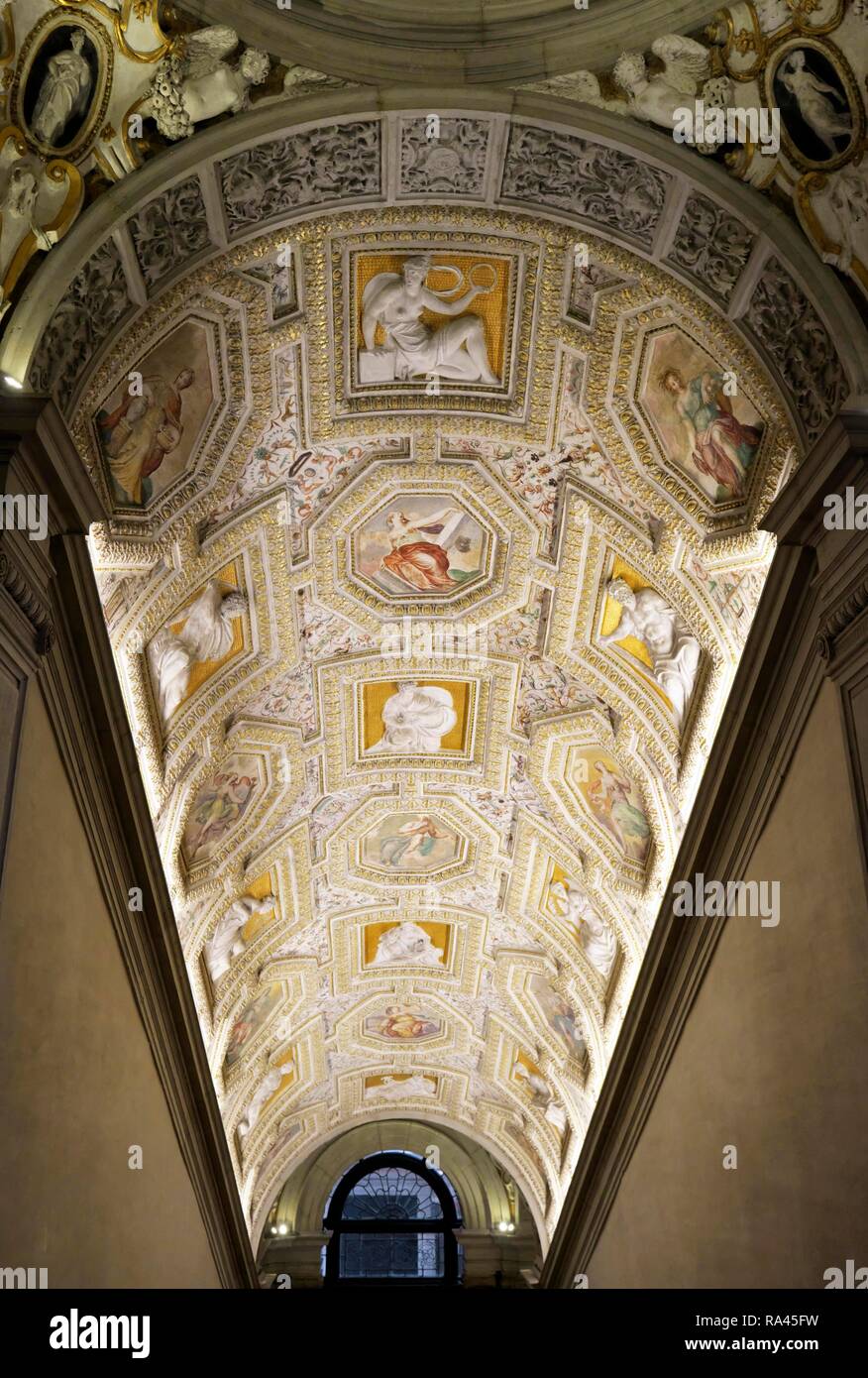 Vaulted ceiling, Museo Correr, municipal museum, Piazza San Marco, Piazza San Marco, Venice, Veneto, Italy Stock Photo