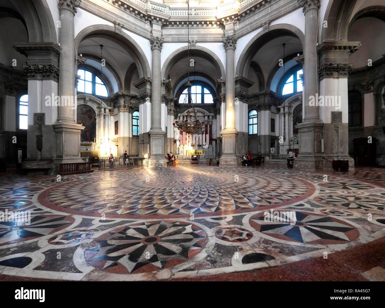 Interior Church Santa Maria della Salute, Venice, Veneto, Italy Stock Photo