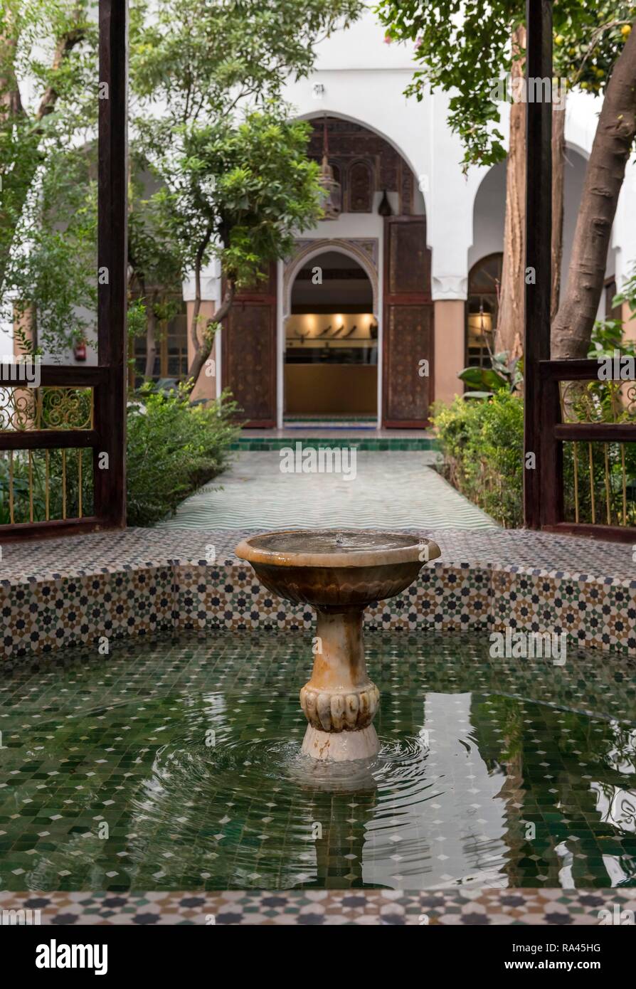 Courtyard at Dar Si Said Museum, Marrakesh, Morocco Stock Photo
