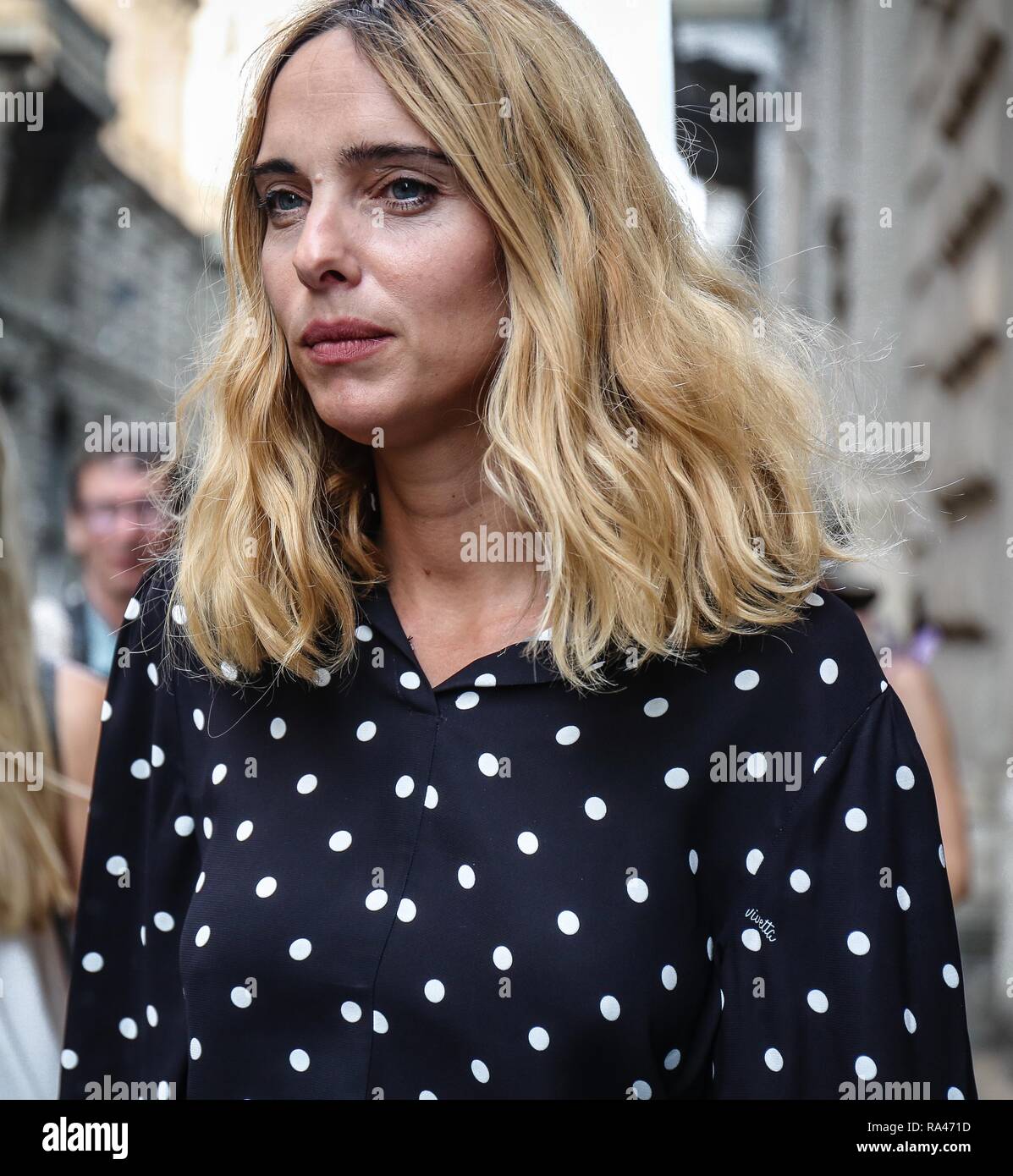 MILAN, Italy- September 20 2018: Candela Pelizza on the street during the  Milan Fashion Week Stock Photo - Alamy