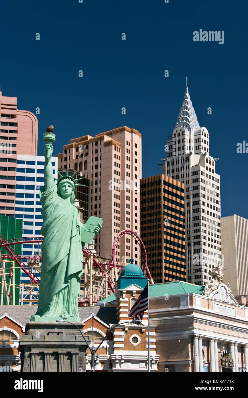 Las Vegas, Nevada. Roller Coaster at the New York New York Hotel and Casino  Stock Photo - Alamy