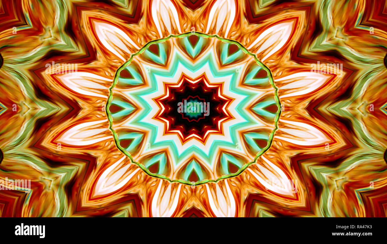 Abstract Colorful Symmetric Pattern Ornamental Decorative Kaleidoscope ...