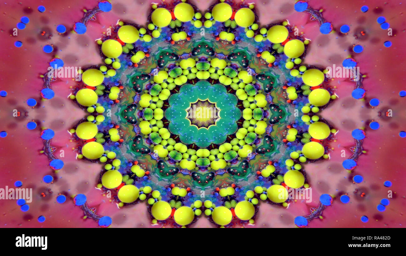 Abstract Colorful Symmetric Pattern Ornamental Decorative Kaleidoscope ...