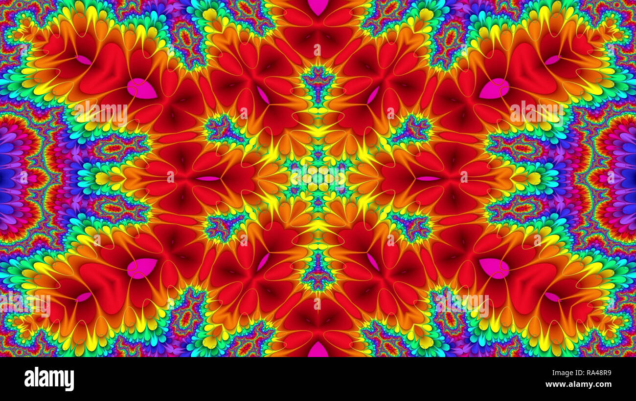 Abstract Colorful Symmetric Pattern Ornamental Decorative Kaleidoscope Abstract Colorful Symmetric Pattern Ornamental Decorative Kaleidoscope