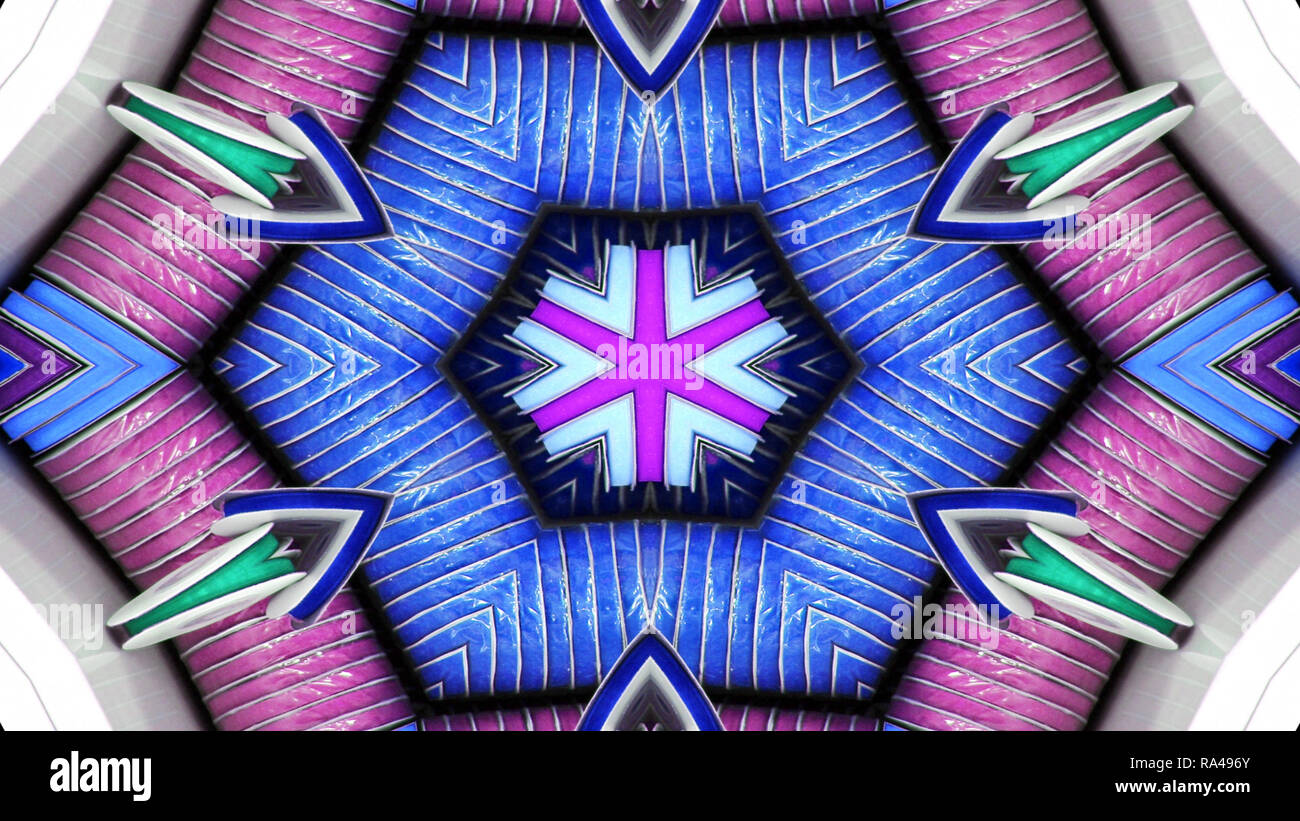 Abstract Colorful Symmetric Pattern Ornamental Decorative Kaleidoscope ...