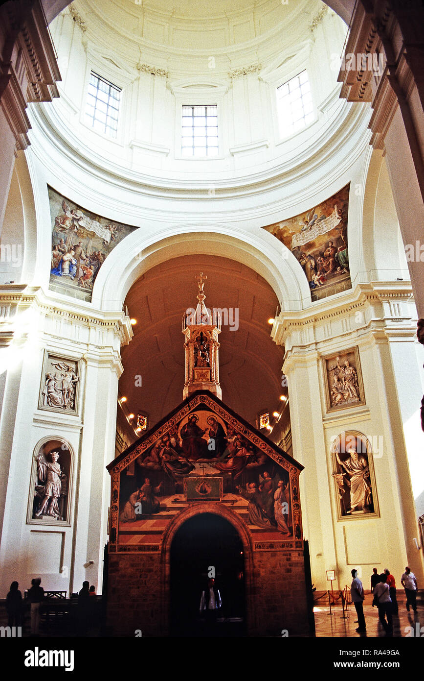 Basilica di San Maria delgi Angeli,Porziuncola Chapel,Assisi,Italy Stock Photo