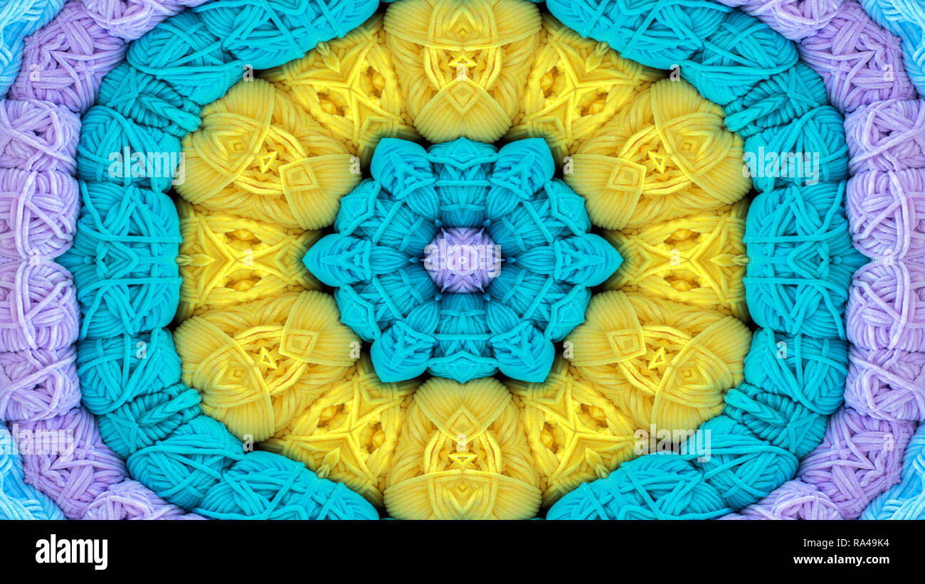 Abstract Colorful Symmetric Pattern Ornamental Decorative Kaleidoscope ...