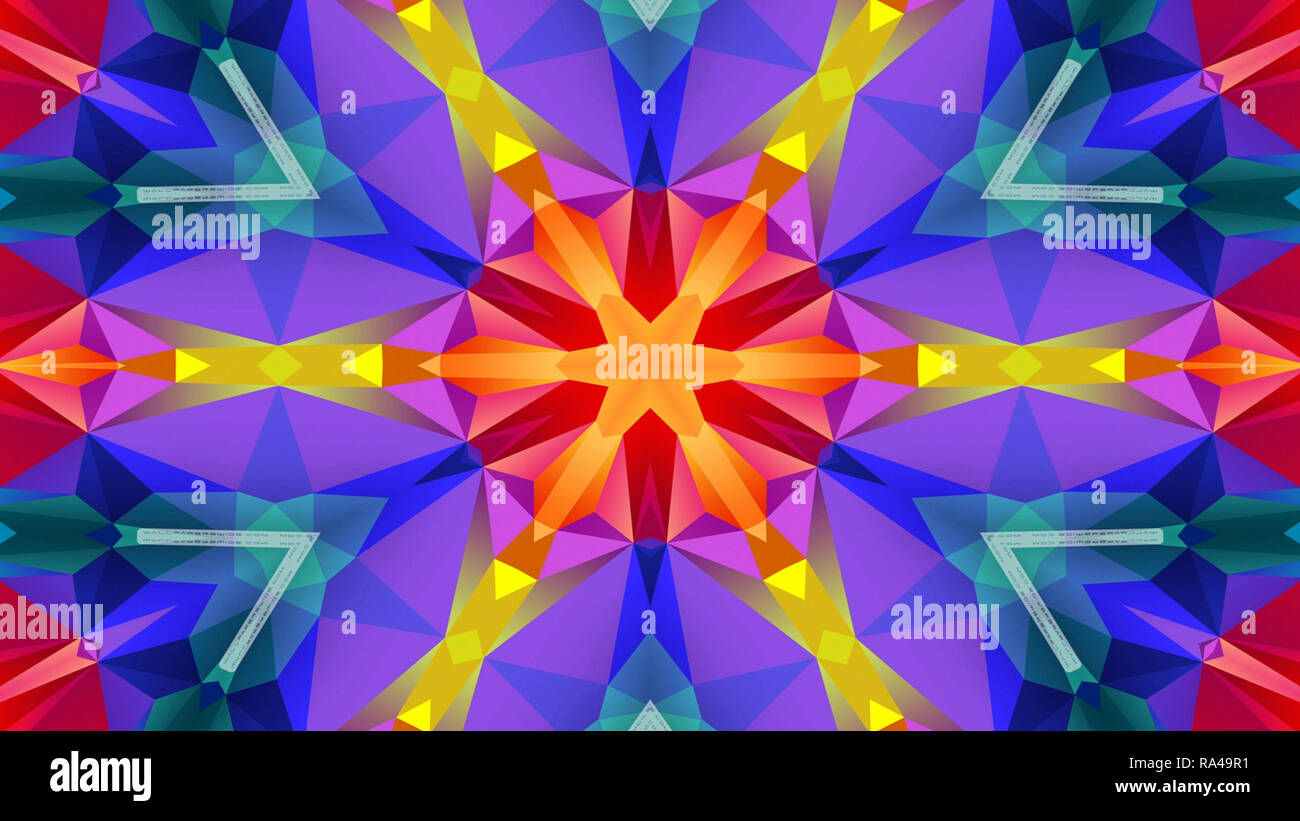 Abstract Colorful Symmetric Pattern Ornamental Decorative Kaleidoscope ...