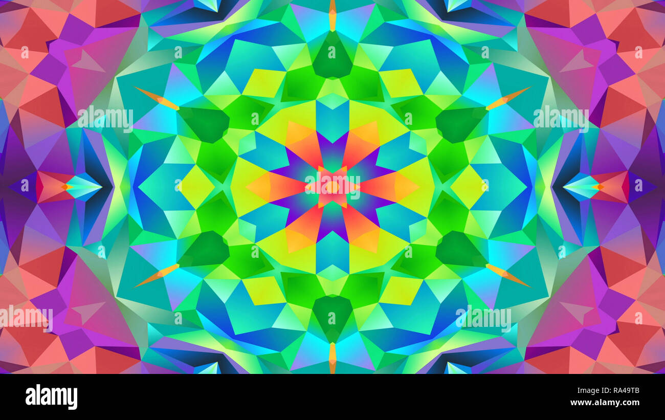 Abstract Colorful Symmetric Pattern Ornamental Decorative Kaleidoscope ...