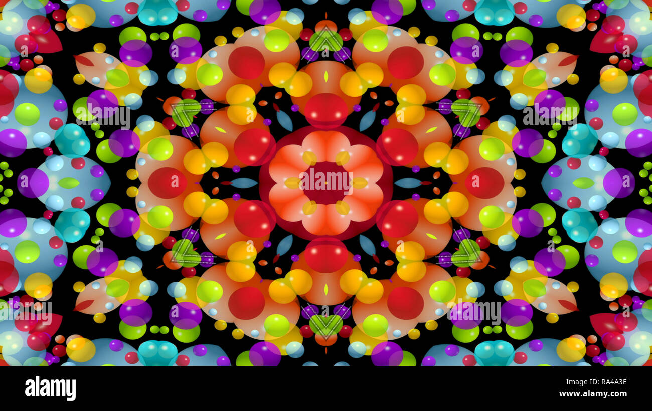 Abstract Colorful Symmetric Pattern Ornamental Decorative