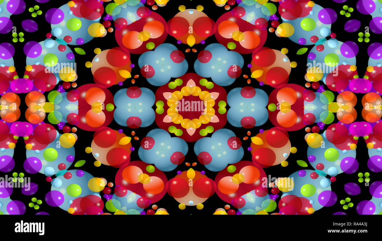 Abstract Colorful Symmetric Pattern Ornamental Decorative