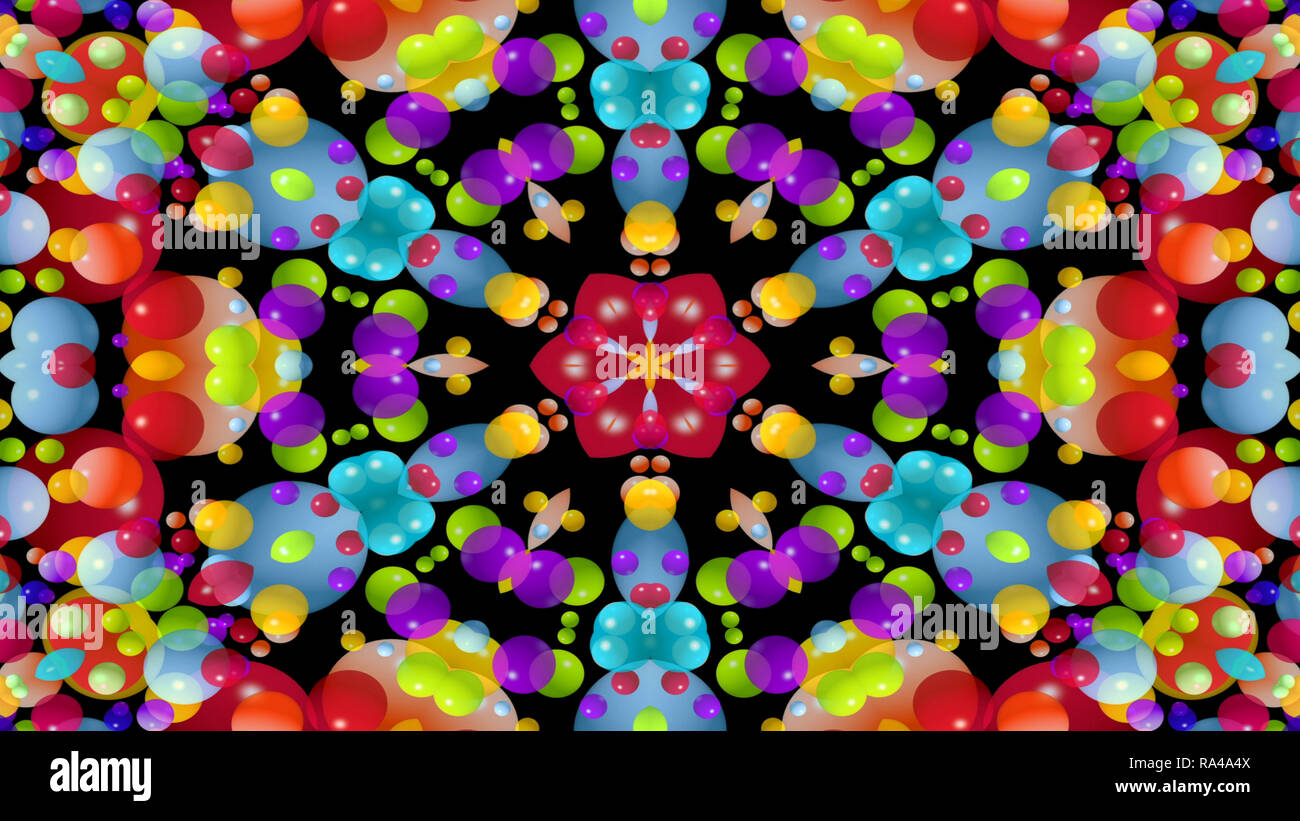 Abstract Colorful Symmetric Pattern Ornamental Decorative
