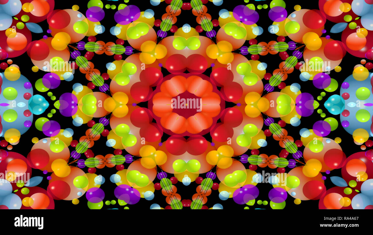 Abstract Colorful Symmetric Pattern Ornamental Decorative