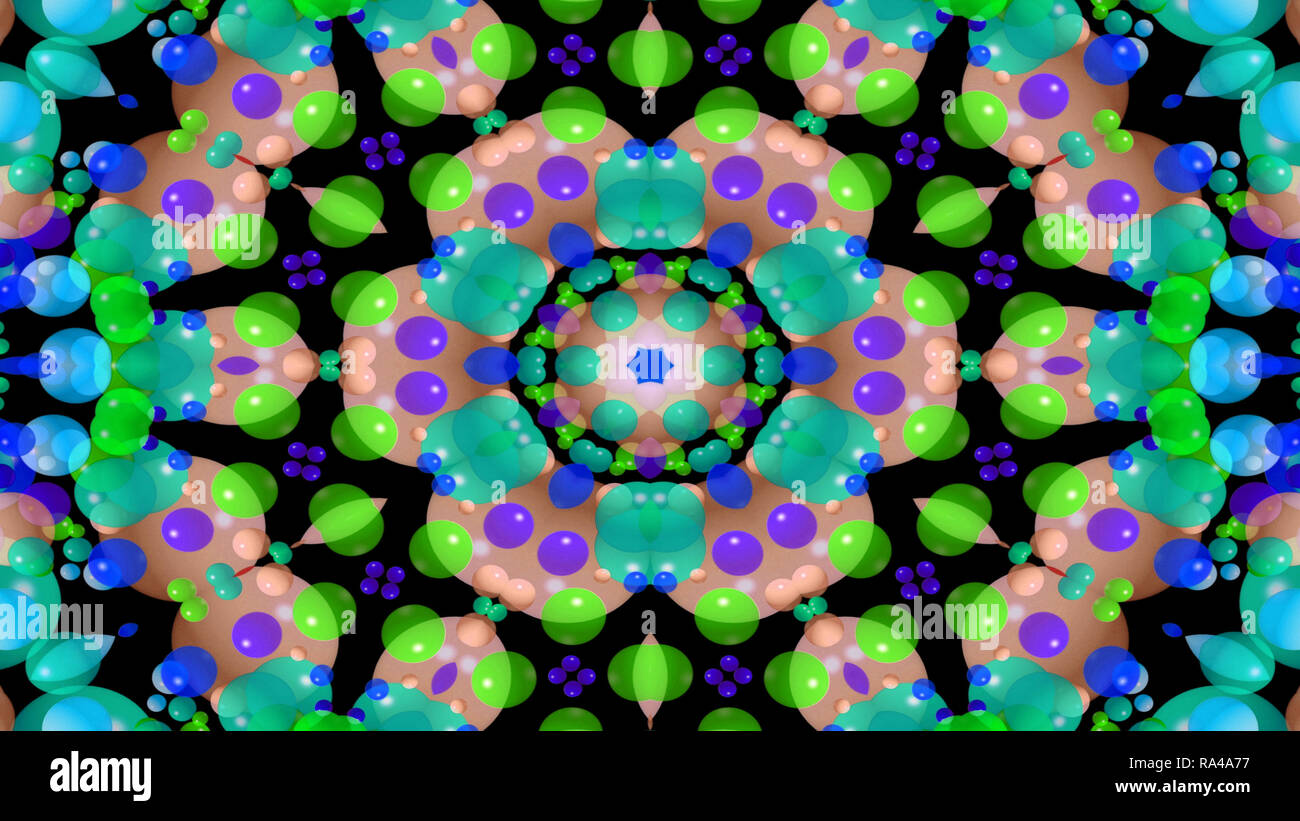 Abstract Colorful Symmetric Pattern Ornamental Decorative Kaleidoscope ...