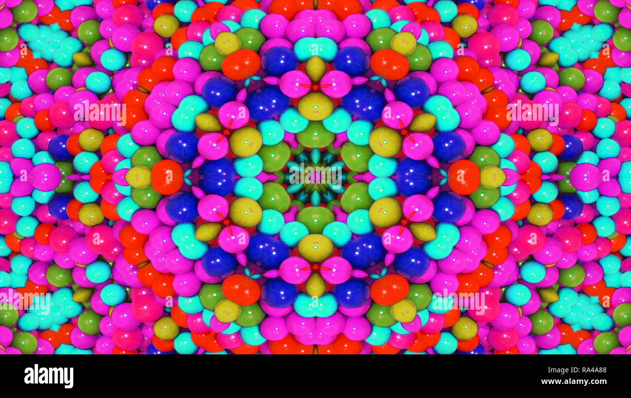 Abstract Colorful Symmetric Pattern Ornamental Decorative