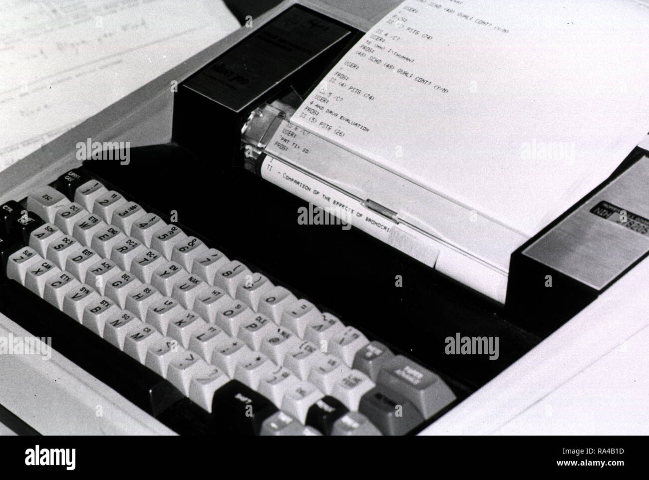 MEDLINE's Silent 700 by Texas Instruments ca. 1977 Stock Photo