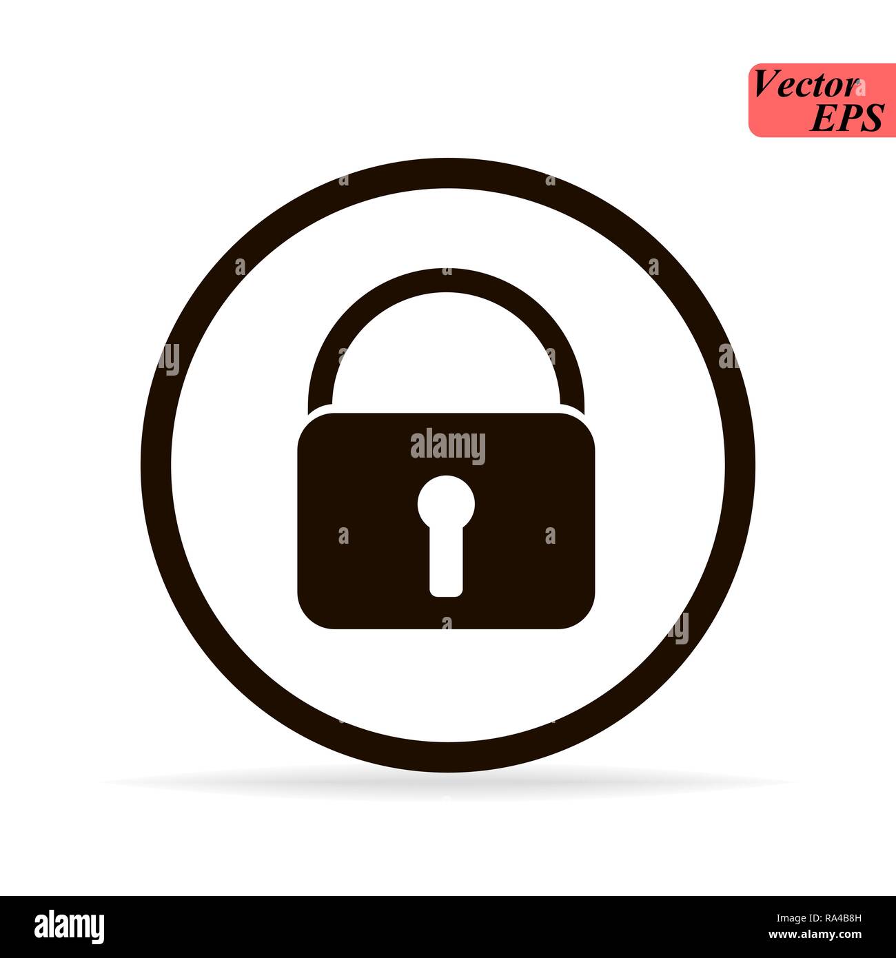 Lock vector icon with white background. Icons closed lock. Symbols ...