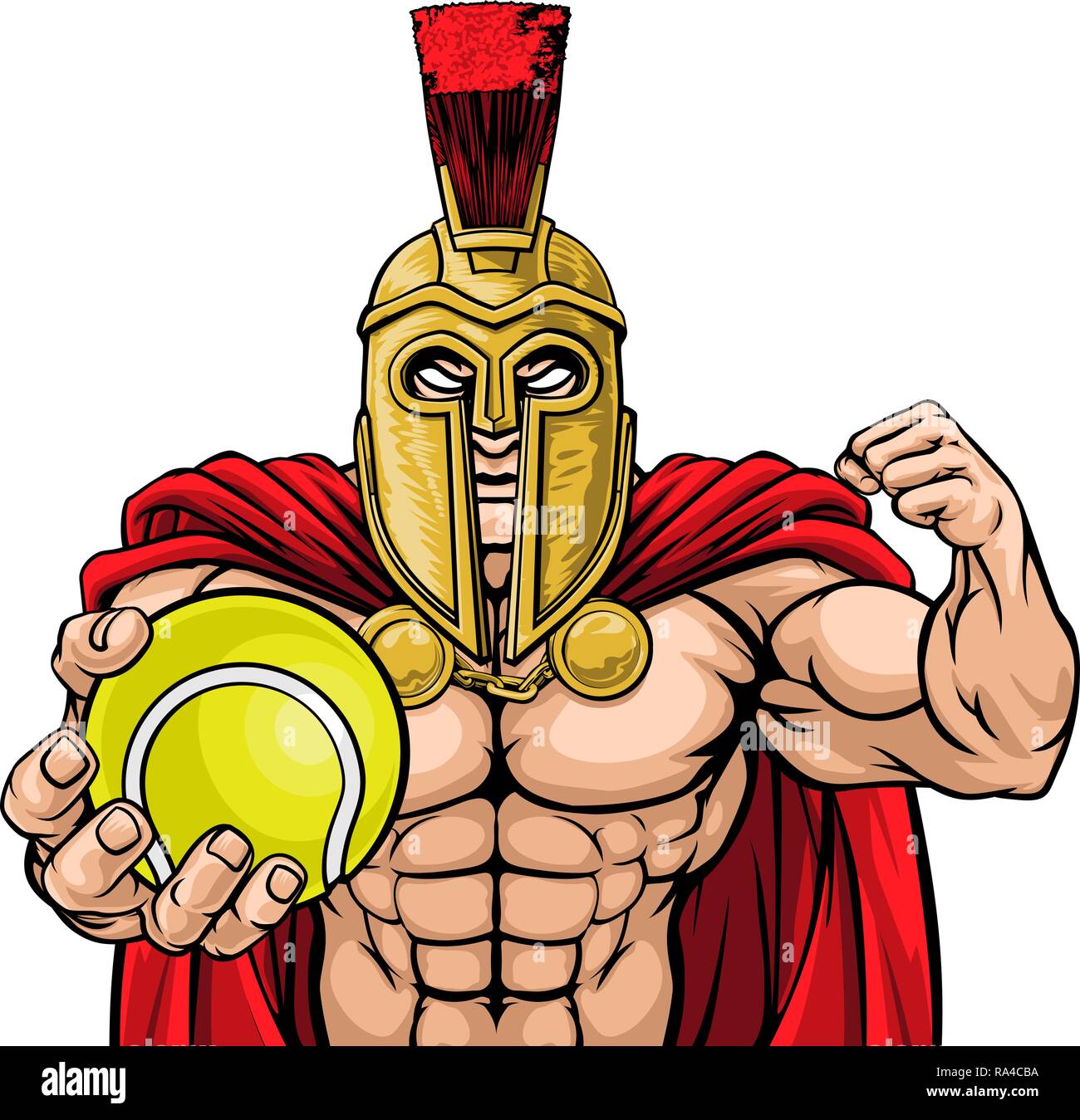 Spartan Trojan Tennis Sports Mascot Stock Vector Image And Art Alamy