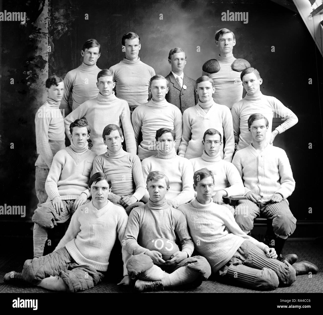 Eastern High School football team ca. early 1900s (before 1945 Stock