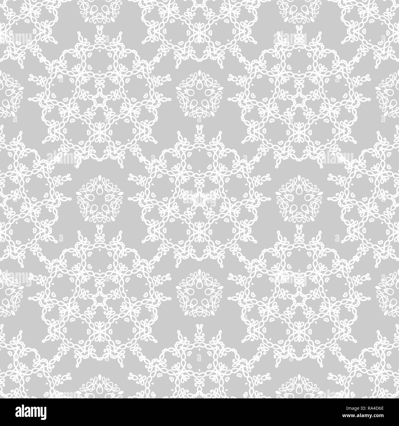 Gray ornamental seamless pattern. Graphic geometry style Stock Vector