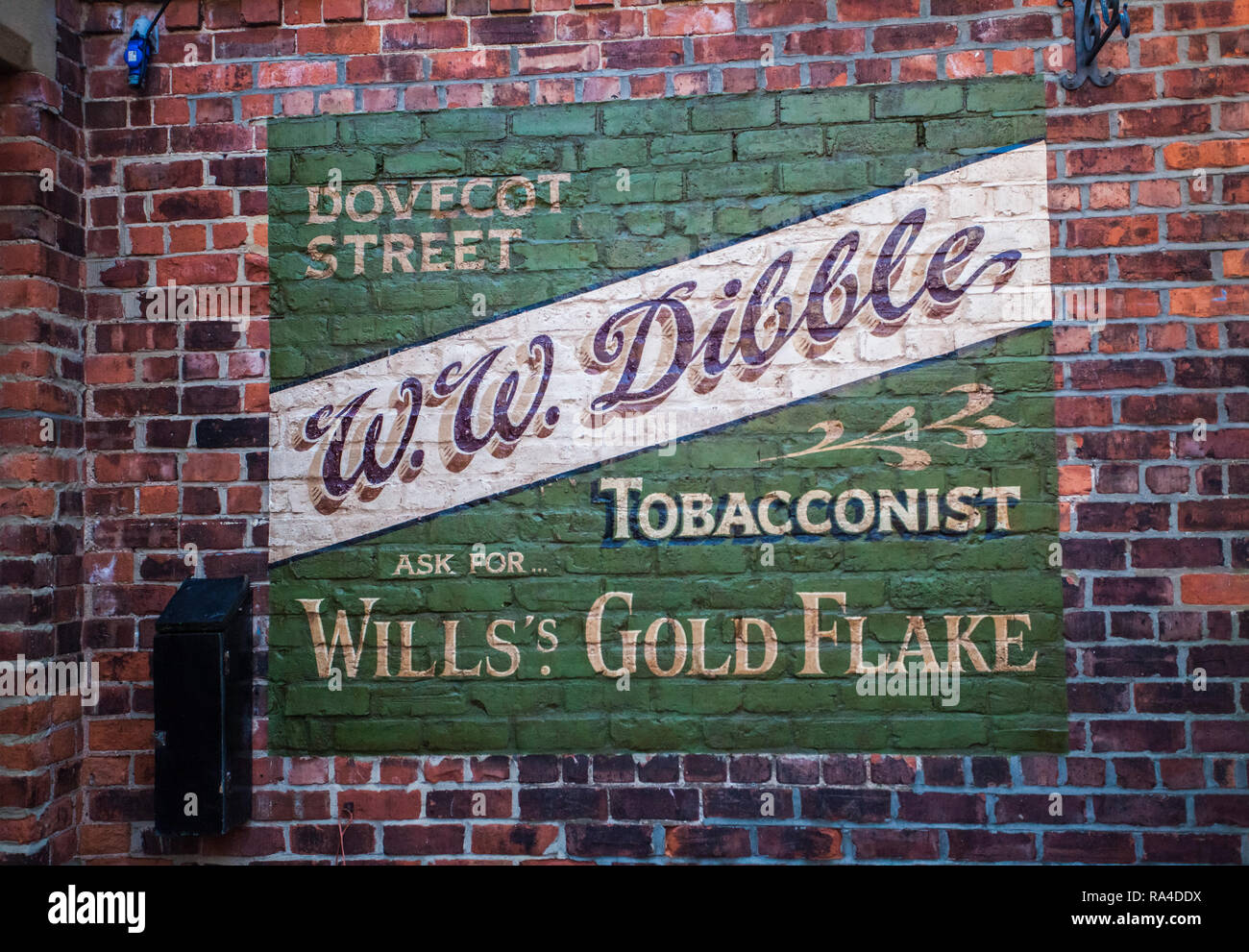W.W. Dibble Tobacconist sign at Preston Park Museum,Stockton on Tees,England,UK Stock Photo