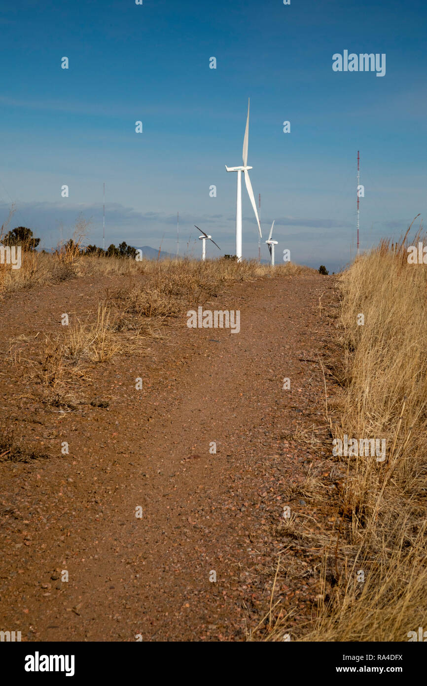 Denver, Colorado - Wind turbines at the National Renewable Energy Laboratory's National Wind Technology Center. Stock Photo