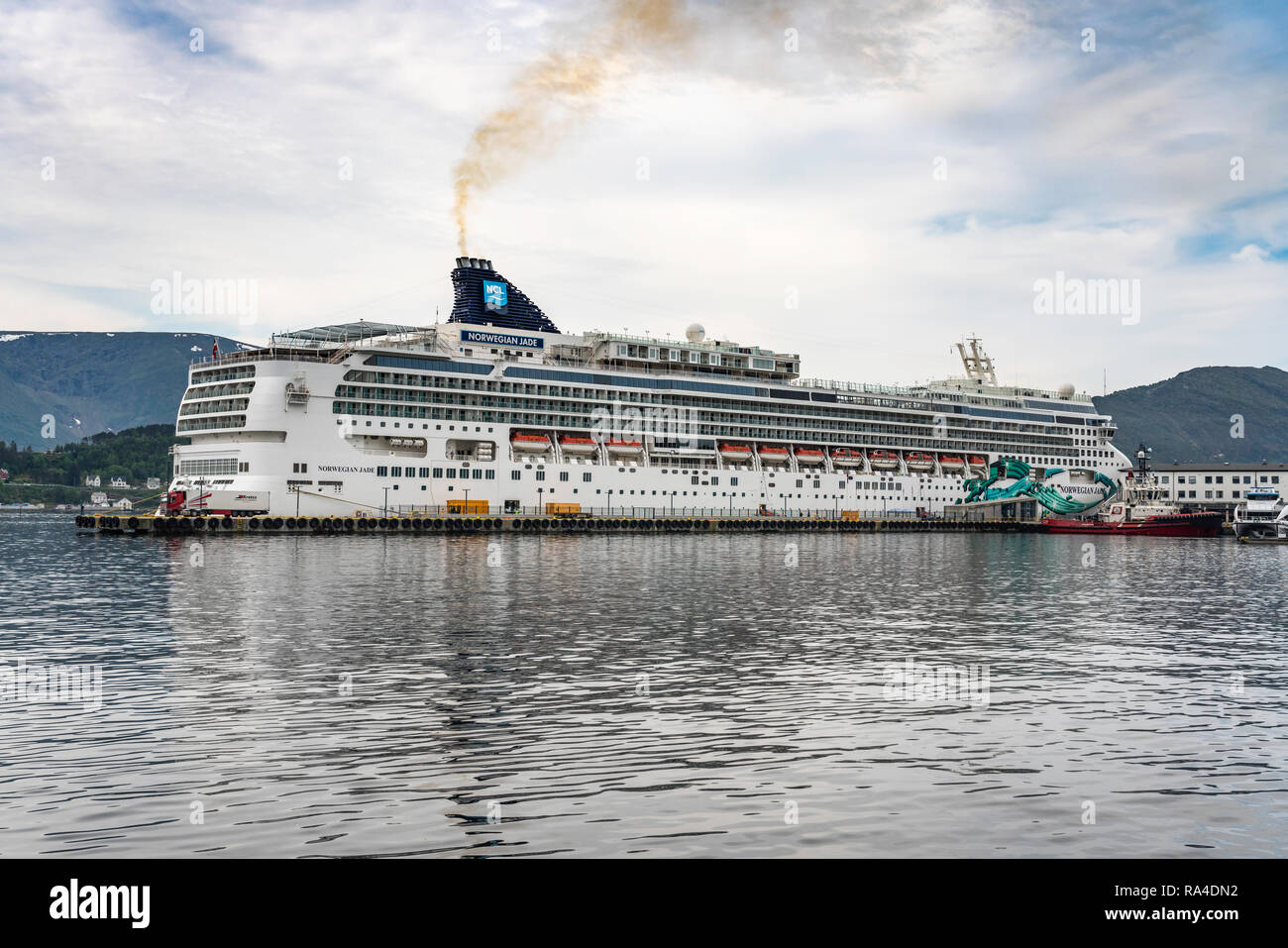The Norwegian Jade Cruise Ship Docked At Alesund Norway Europe Stock Photo Alamy
