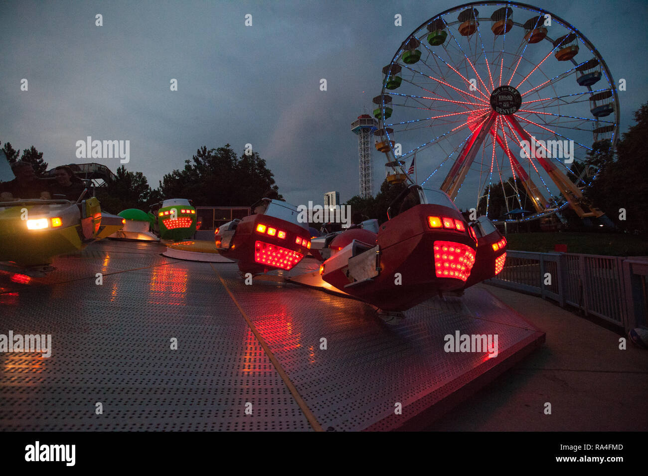Ferris Wheel and Hollywood Vine Rides Stock Photo Alamy