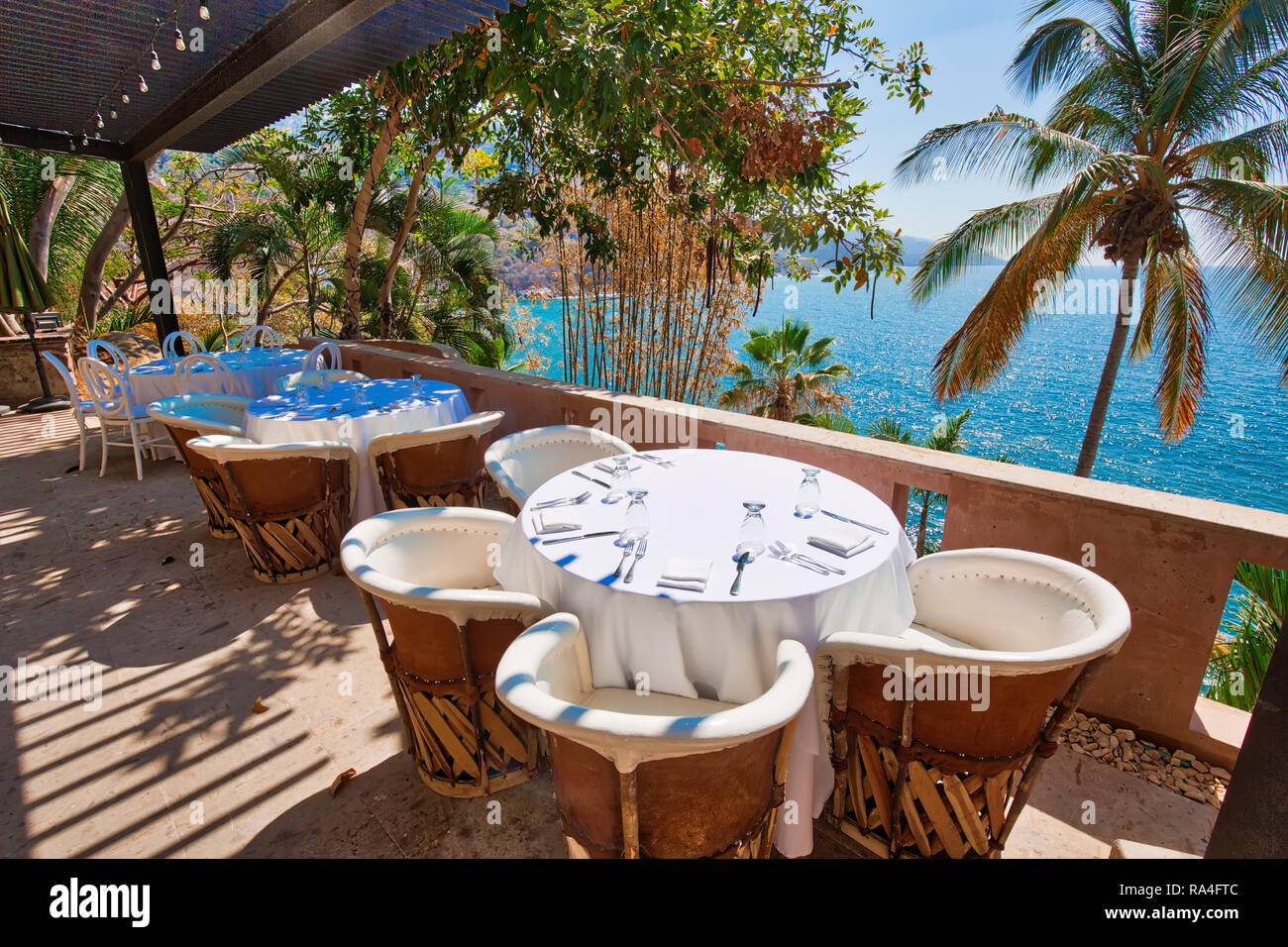Puerto Vallarta, romantic upscale restaurant overlooking scenic ocean