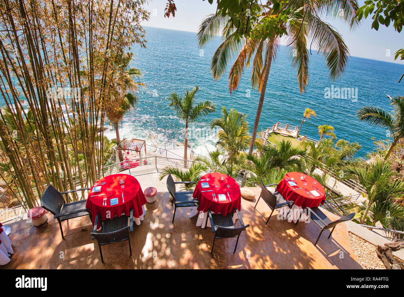Beautiful restaurant with ocean view in Banderas Bay